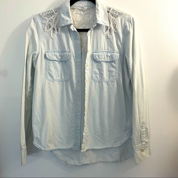 AEROPOSTALE: Button Up Lace Shirt - Picture 1 of 4
